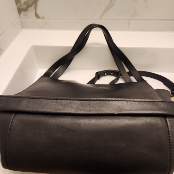 Madewell Black Leather The Sydney Tote Bag - Picture 5 of 8